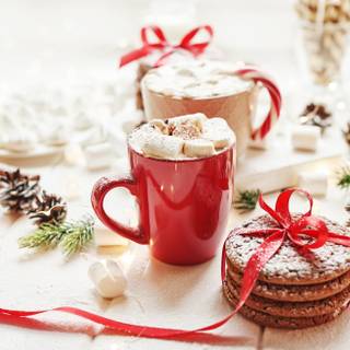 Cookie with marshmallow wallpaper