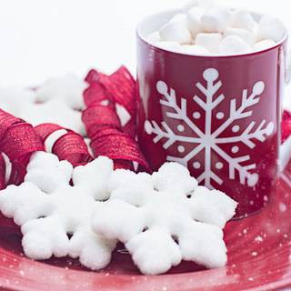 Cookie with marshmallow wallpaper