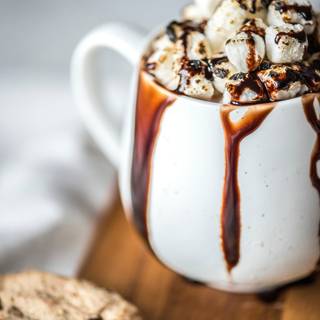 Cookie with marshmallow wallpaper