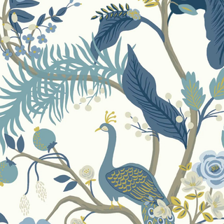 Peacock blue wallpaper