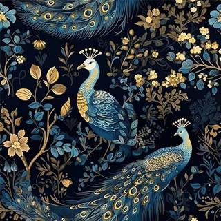 Peacock blue wallpaper