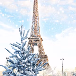 Paris snow wallpaper