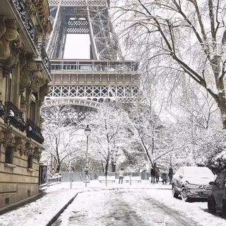 Paris snow wallpaper