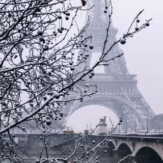Paris snow wallpaper