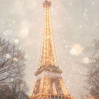 Paris snow wallpaper