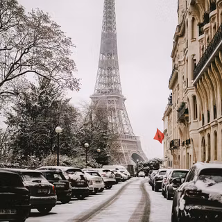 Paris snow wallpaper