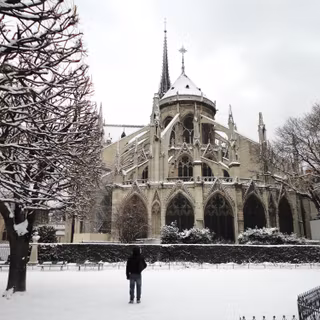 Paris snow wallpaper