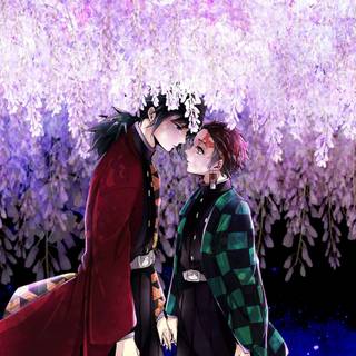 Tanjiro Wisteria wallpaper