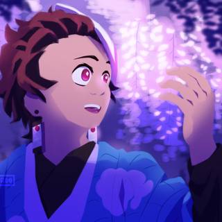 Tanjiro Wisteria wallpaper