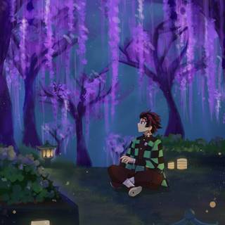 Tanjiro Wisteria wallpaper