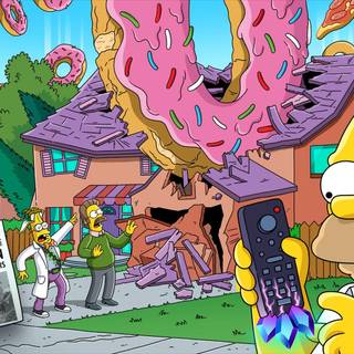 Homer donut wallpaper