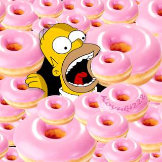 Homer donut wallpaper