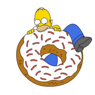 Homer donut wallpaper