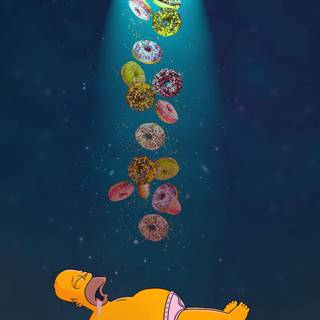 Homer donut wallpaper