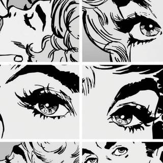 Black and white illustration wallpaper