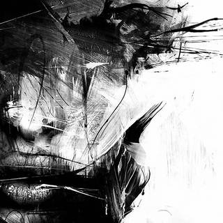 Black and white illustration wallpaper