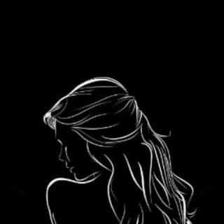 Black and white illustration wallpaper