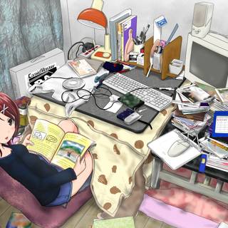 Messy girl wallpaper