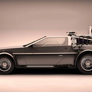 DeLorean time machine wallpaper