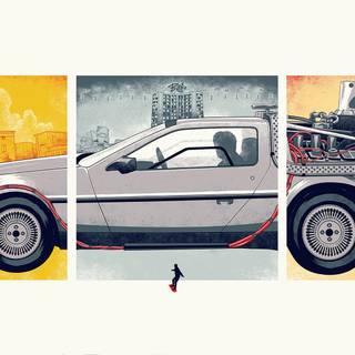 DeLorean time machine wallpaper