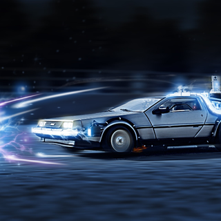 DeLorean time machine wallpaper