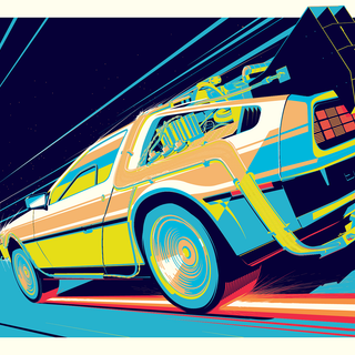 DeLorean time machine wallpaper