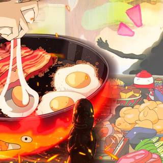 Studio Ghibli food wallpaper