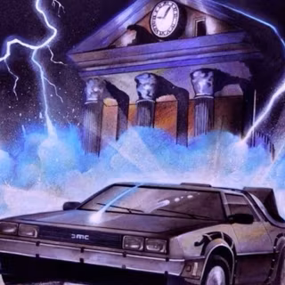 DeLorean time machine wallpaper