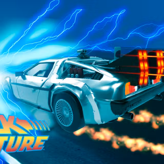 DeLorean time machine wallpaper