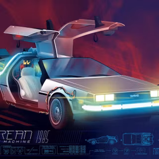 DeLorean time machine wallpaper