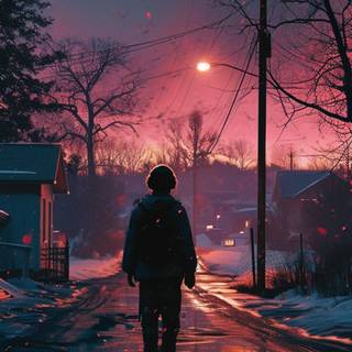 Stranger Things winter wallpaper