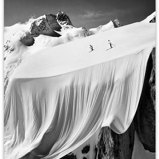 Winter minimalist black and white wallpaper