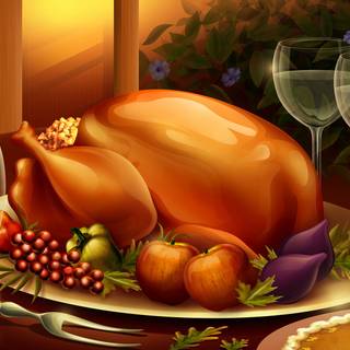Thanksgiving food desktop wallpaper
