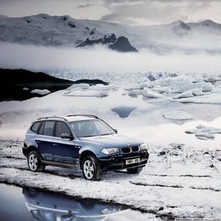 iPad winter car wallpaper