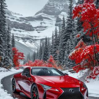 iPad winter car wallpaper