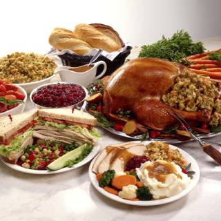 Thanksgiving food desktop wallpaper