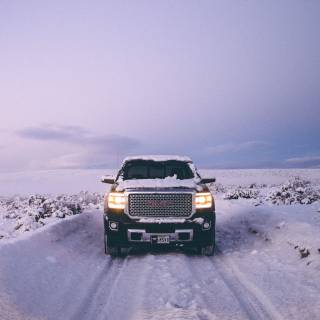 iPad winter car wallpaper