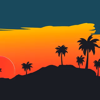Sunset vector wallpaper