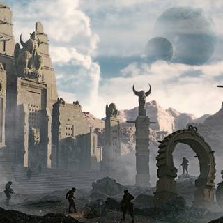 Alien civilization wallpaper