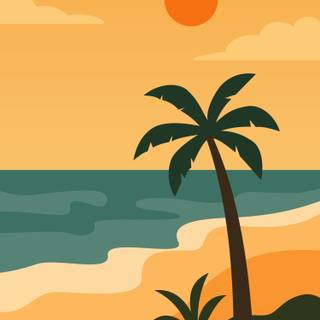 Sunset vector wallpaper