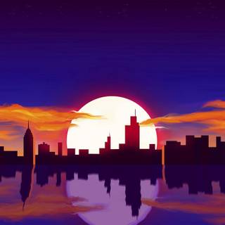 Sunset vector wallpaper