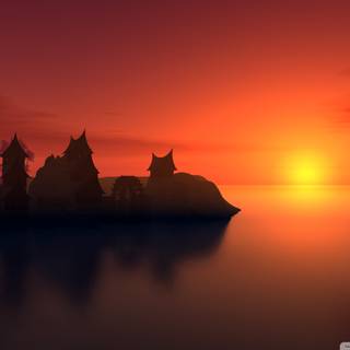 Sunset vector wallpaper