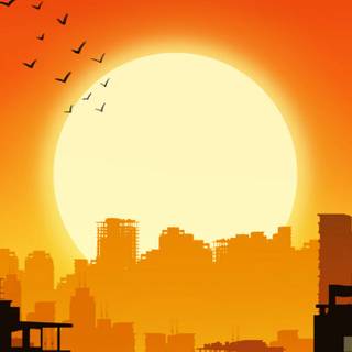 Sunset vector wallpaper