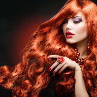 Girl radiant hair wallpaper