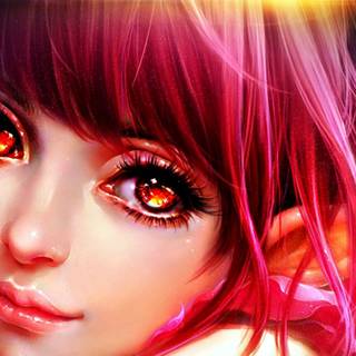 Girl radiant hair wallpaper