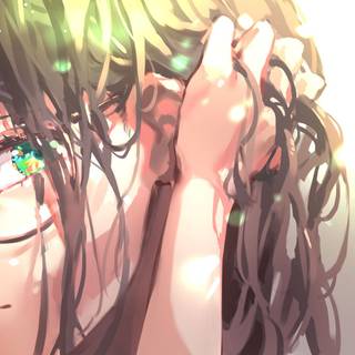 Girl radiant hair wallpaper