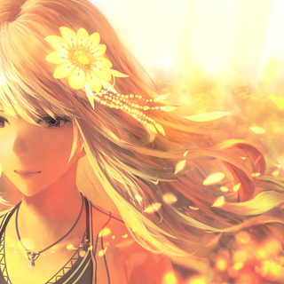 Girl radiant hair wallpaper