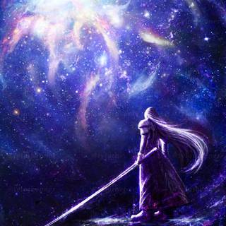 Girl radiant hair wallpaper