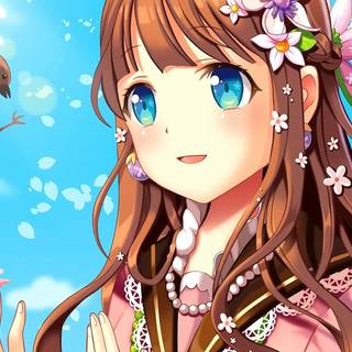 Girl radiant hair wallpaper