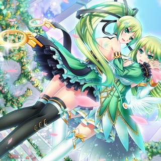 Girl radiant hair wallpaper